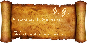 Viszkocsil Gergely névjegykártya