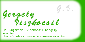 gergely viszkocsil business card